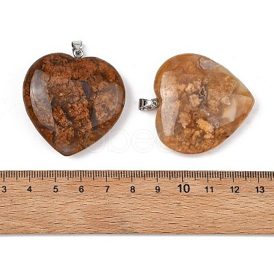 Natural Cherry Blossom Agate Pendants GG-K002-12A-22-1