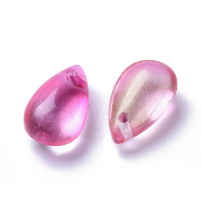 Transparent Glass Charms GLAA-O017-01B-1