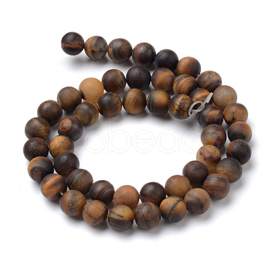 Natural Tiger Eye Round Bead Strands X-G-T055-8mm-04-1