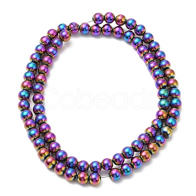 Electroplate Synthetic Non-magnetic Hematite Beads Strands G-E602-04-1