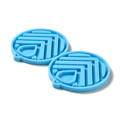 DIY Hollow-out Flat Round Pendant Silicone Molds LS-DIY-I099-37-1