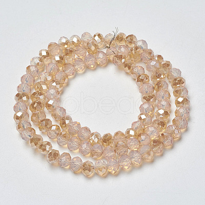 Electroplate Glass Beads Strands EGLA-A034-J4mm-K01-1