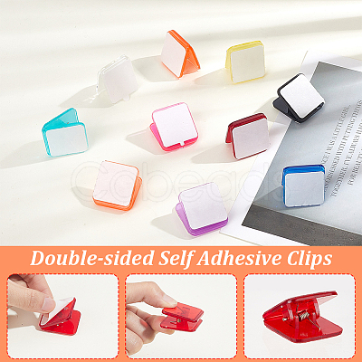 20Pcs 10 Colors Plastic Photo Paper Craft Clips AJEW-GA0009-87-1