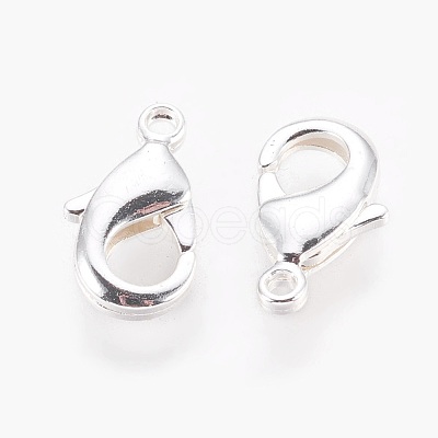 Brass Lobster Claw Clasps KK-S314-42S-1