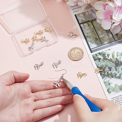 12Pcs 2 Colors Brass Charms KK-ME0001-48-1