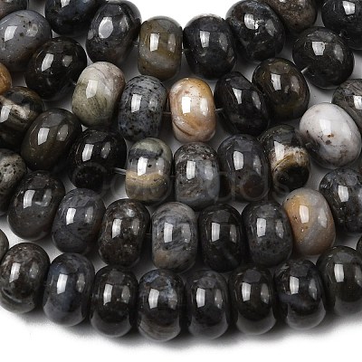 Natural Bamboo Leaf Agate Beads Strands G-A280-A07-02-1
