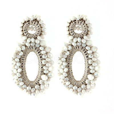 Rhinestone Braided Ear Studs for Women FIND-PW0024-19A-1