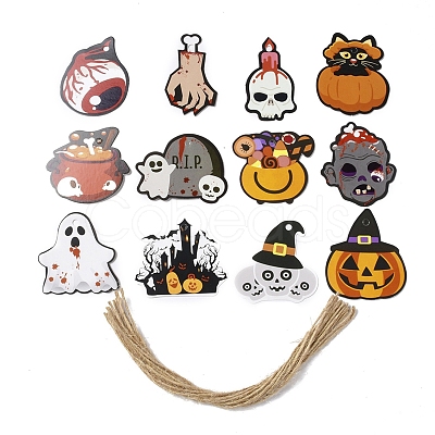 12 Styles Halloween Theme Paper Tags DIY-K60-001-1