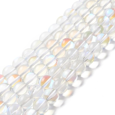 Synthetic Moonstone Beads Strands G-E573-02C-14-1