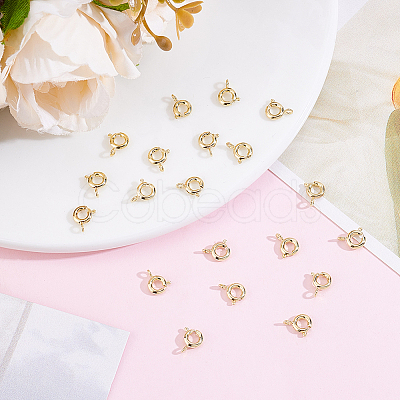 20Pcs Brass Spring Ring Clasps KK-BBC0025-72A-1
