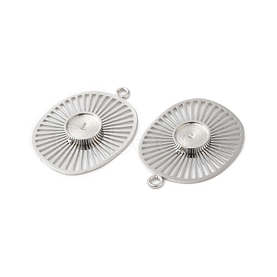 Non-Tarnish 304 Stainless Steel Pendant Cabochon Settings STAS-Q215-08P-1