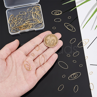 80Pcs 4 Styles Brass Linking Rings KK-UN0002-92-1