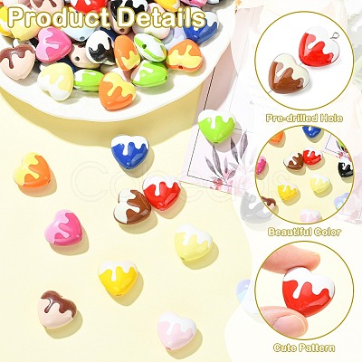 Baking Paint Opaque Acrylic Beads OACR-CJZ0001-01-1