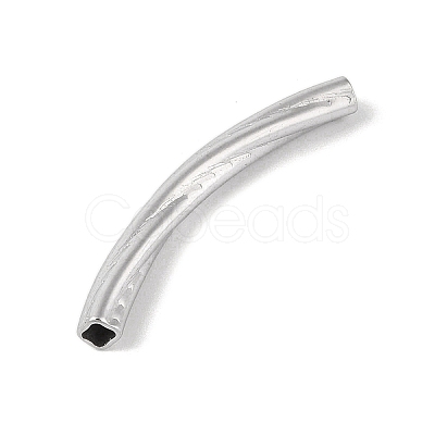 304 Stainless Steel Curved Tube Beads STAS-M071-03D-P-1