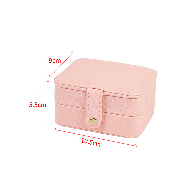 Rectangle PU Imitation Leather Jewelry Storage Boxes PAAG-PW0003-10A-02-1