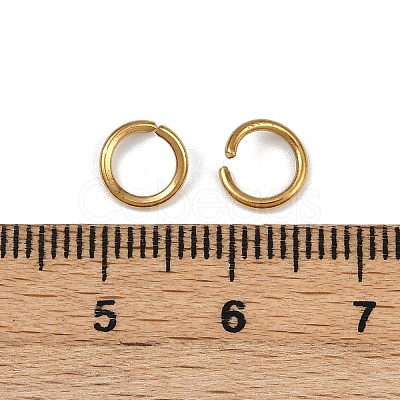 304 Stainless Steel Open Jump Rings X-STAS-Z137-01G-06-1