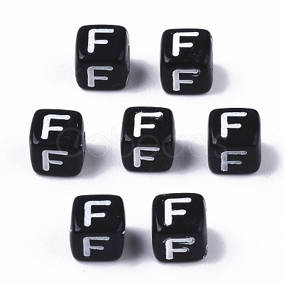 Opaque Acrylic Beads X-SACR-N002-01F-1
