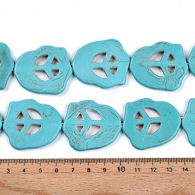 Dyed Synthetic Turquoise Beads Strands TURQ-T004-10-1