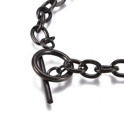 Unisex 304 Stainless Steel Cable Chain Bracelets X-BJEW-P245-39B-1