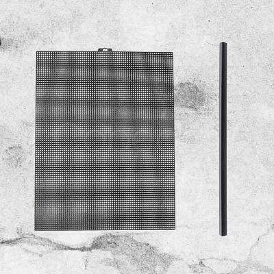 4 Sheets Rectangle Plastic Mesh Canvas Sheets DIY-CP0012-72B-1
