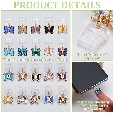 10Pcs Plastic Mobile Dustproof Plugs PALLOY-FG00002-1