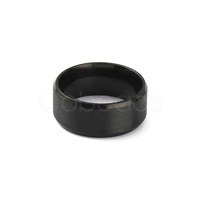 201 Stainless Steel Plain Band Ring for Women RJEW-WH0010-06B-MB-1