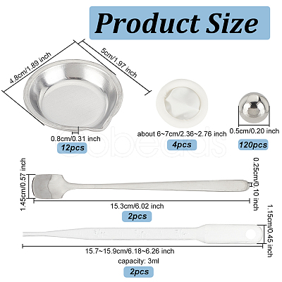 2 Sets Stainless Steel Palette DIY-OC0009-85-1