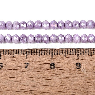 Anti-Tarnish Electroplate Rondelle Glass Beads Strands EGLA-T021-3mm-17-11-1