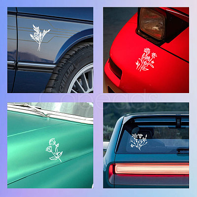 Plastic Reflective Vinyl Car Stickers STIC-WH0036-022-1