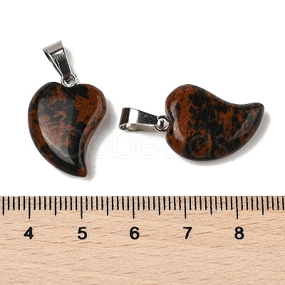 Natural Mahogany Obsidian Pendants G-B127-11P-01-1