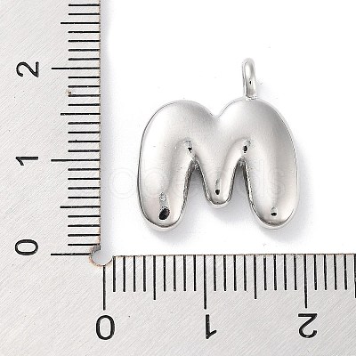 Rack Plating Brass Balloon Letter Pendants X-KK-C050-01P-M-1
