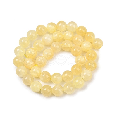 Natural Golden Silk Jade Beads Strands X-G-Z112-A01-8mm-1