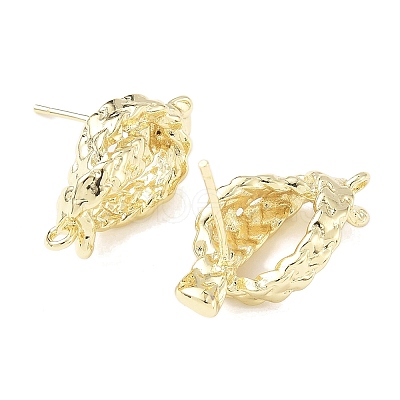 Brass Stud Earring Findings KK-Z106-03G-03-1