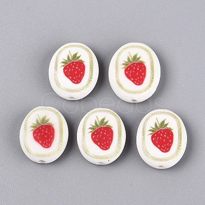Handmade Porcelain Beads PORC-Q005-12B-1