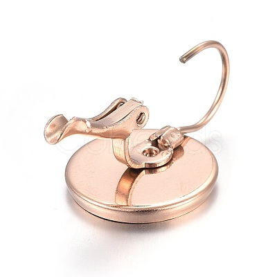 Ion Plating(IP) Stainless Steel Leverback Earring Settings STAS-L211-08C-RG-1