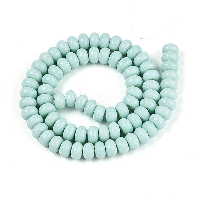 Opaque Solid Color Glass Beads Strands GLAA-ZX008-8mm-18A-1