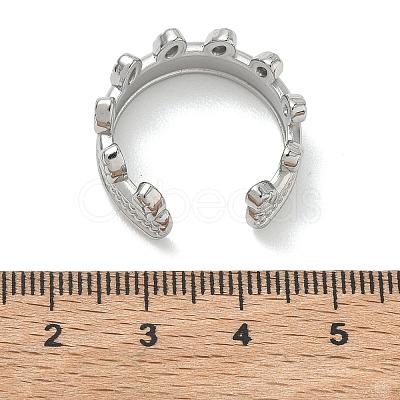 304 Stainless Steel Cuff Open Rings for Women RJEW-L341-02A-P-1