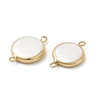 Shell Pearl Connector Charms PEAR-P004-56KCG-1