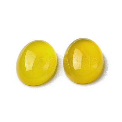Natural Yellow Agate Cabochons G-A029-01-05-1