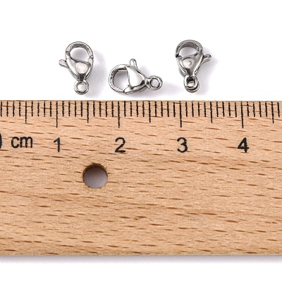 Tarnish Resistant 304 Stainless Steel Lobster Claw Clasps X-STAS-M262-01-9mm-1