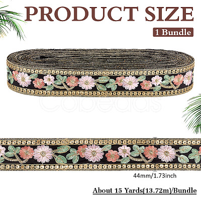 Ethnic Polyester Ribbon OCOR-WH0109-038B-1