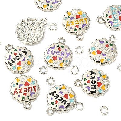 10Pcs Alloy Enamel Pendants ENAM-YW0002-91-1