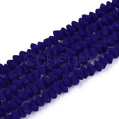 Frosted Opaque Glass Beads Strands GLAA-N017-4mm-20-1