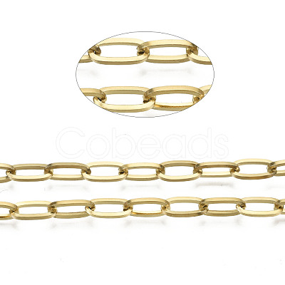 304 Stainless Steel Paperclip Chains STAS-R115-02A-1