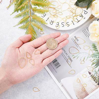 Brass Linking Rings KK-SC0001-23G-1