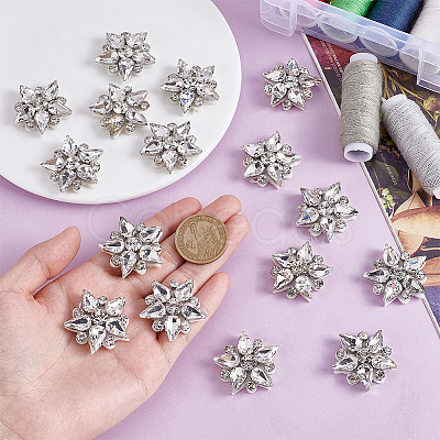 Stainless Steel & Glass Ornaments Accessories AJEW-WH0696-122A-1