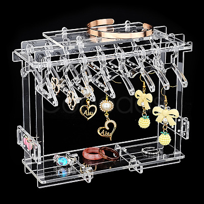 1 Set Transparent Acrylic Earring Display Stands EDIS-PH0001-28-1