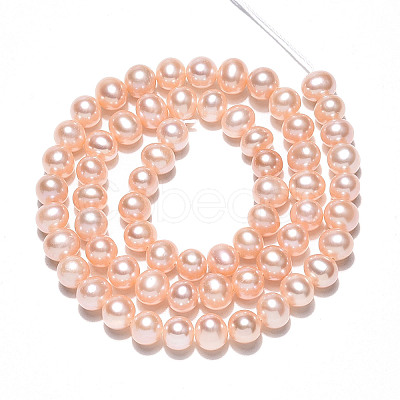 Natural Cultured Freshwater Pearl Beads Strands PEAR-N016-06C-01-1