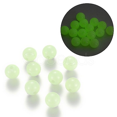 Luminous Acrylic Round Beads LACR-R002-5mm-01-1