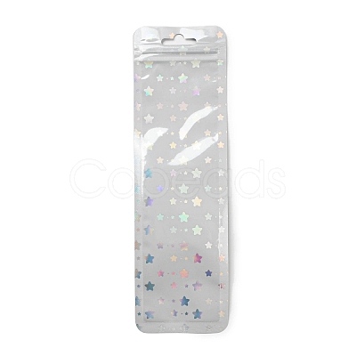 Rectangle Glitter Holographic Plastic Yin-yang Zip Top Gift Bags OPP-E004-01C-A02-1